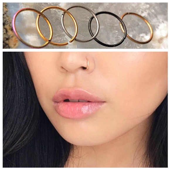 5 Seamless Nose Hoops Bendable Surgical Steel - Picture 8 of 8